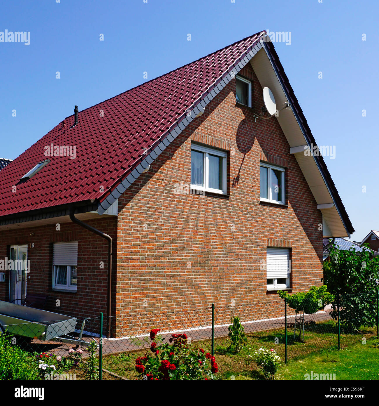 Deutschland, Nordrhein-Westfalen, Minden, Einfamilien-Haus Stockfoto