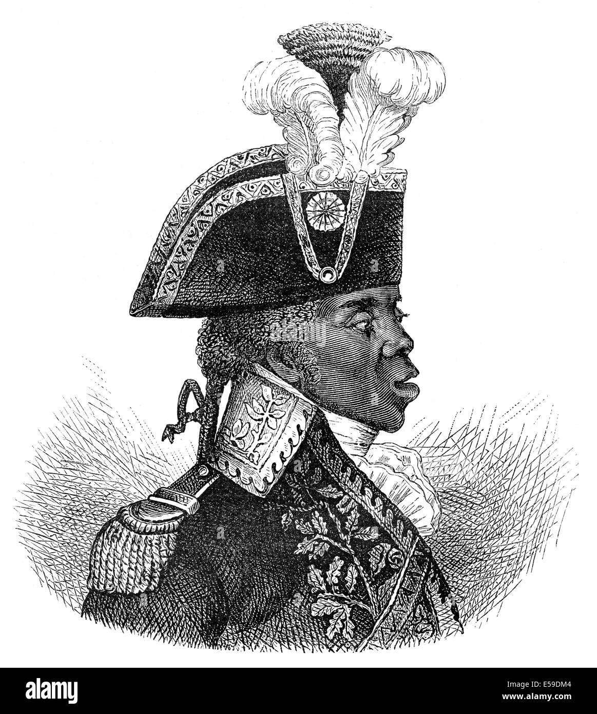 François-Dominique Toussaint L'Ouverture oder Louverture 1743-1803, ein haitianischer Nationalheld afrikanischer Abstammung Stockfoto