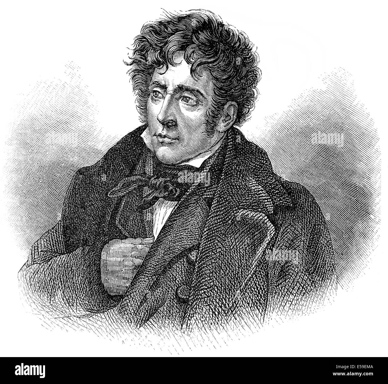 François-René, Vicomte de Chateaubriand, 1768-1848, ein französischer Schriftsteller, Politiker und Diplomat, François-René, Vicomte de Chatea Stockfoto