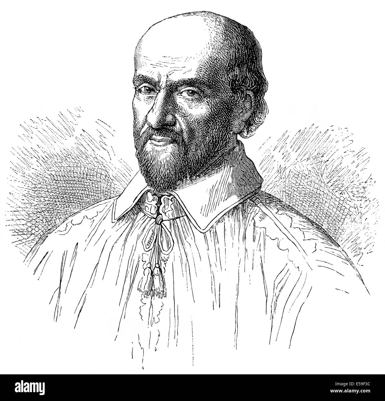 Jean du Vergier de Hauranne, Abbé Saint-Cyran, 1581-1643, französischer katholischer Priester, Stockfoto