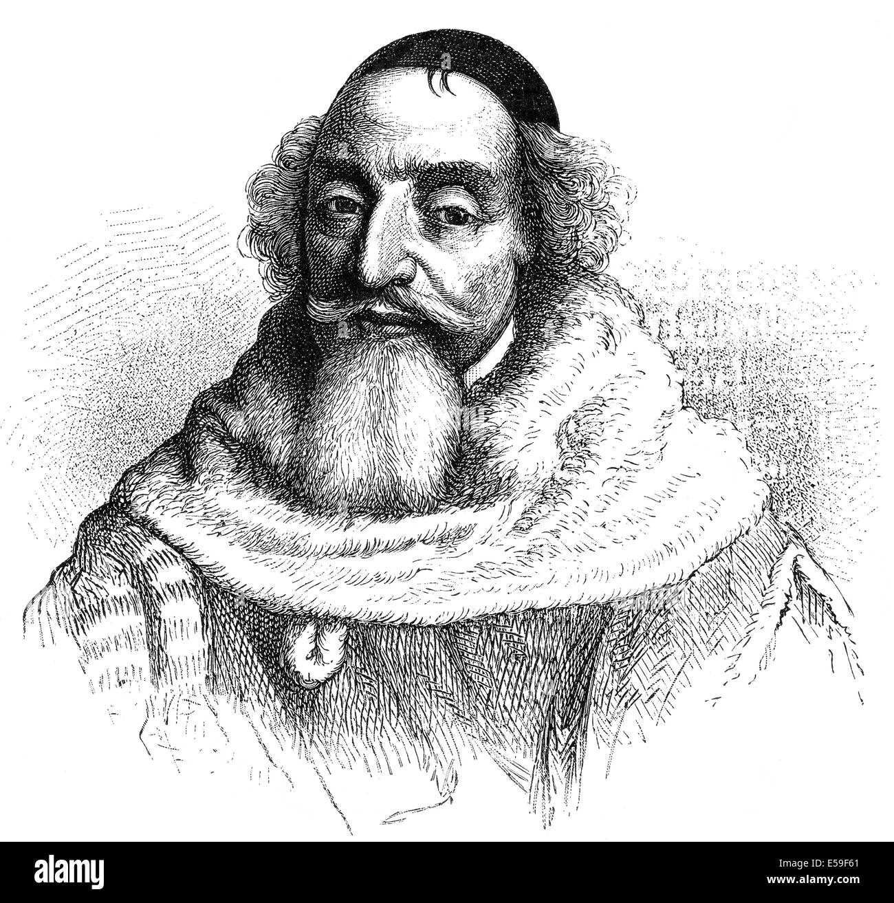 Mathieu Maulwurf, 1584-1656, erster Präsident des Pariser Parlaments, Minister der Justiz in Frankreich, Stockfoto