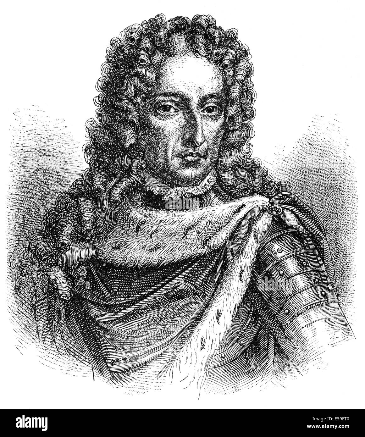 Wilhelm III. von Oranien, 1650-1702, König von England und Irland; Statthalter über Holland, Wilhelm III. von Vesteigerung-Nassau, Stockfoto