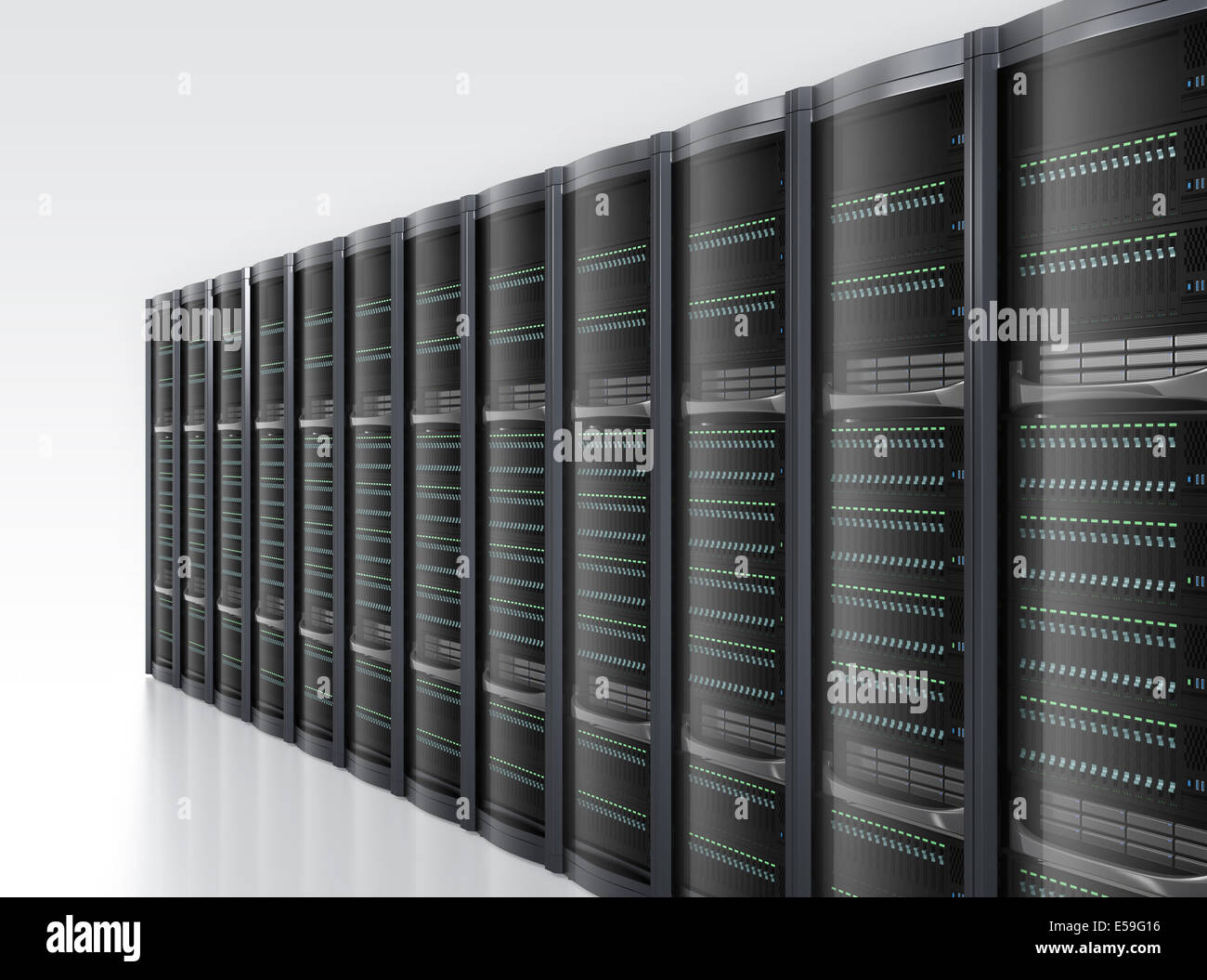 Reihe von Blade-server-System im Rechenzentrum Stockfoto