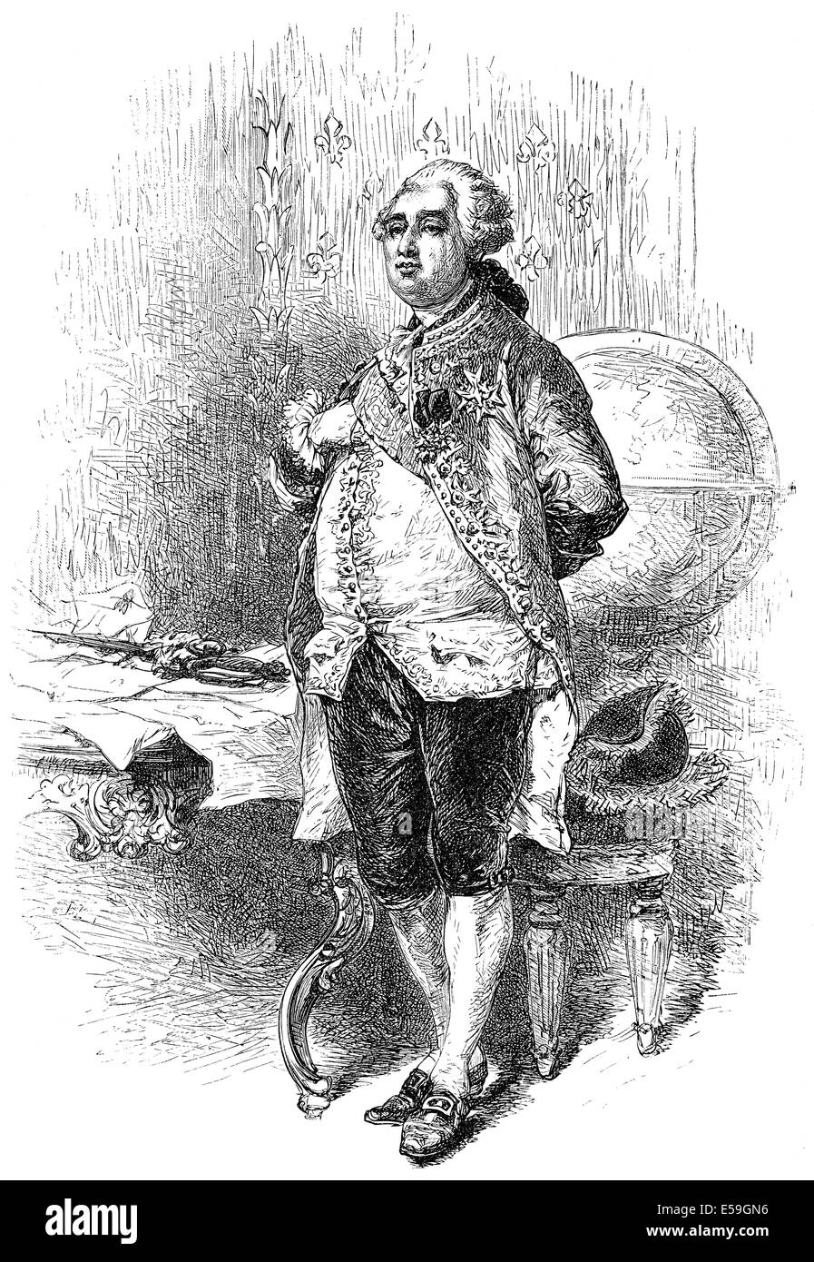 Louis XVI. Augustus von Frankreich, 1754-1793, König von Frankreich und Navarra, französische Revolution, Ludwig XVI. Stockfoto