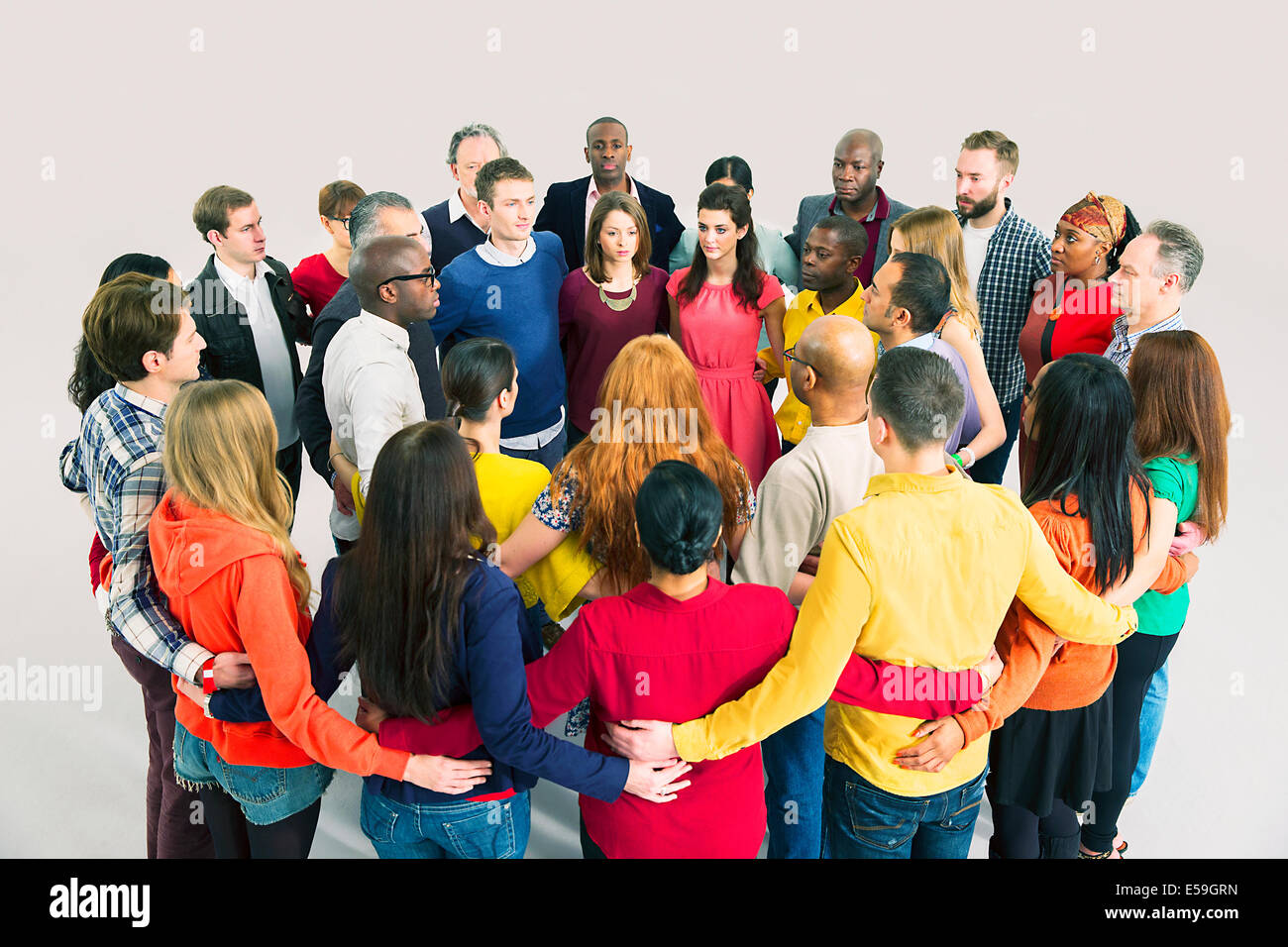 Geschäftsleute im huddle Stockfoto