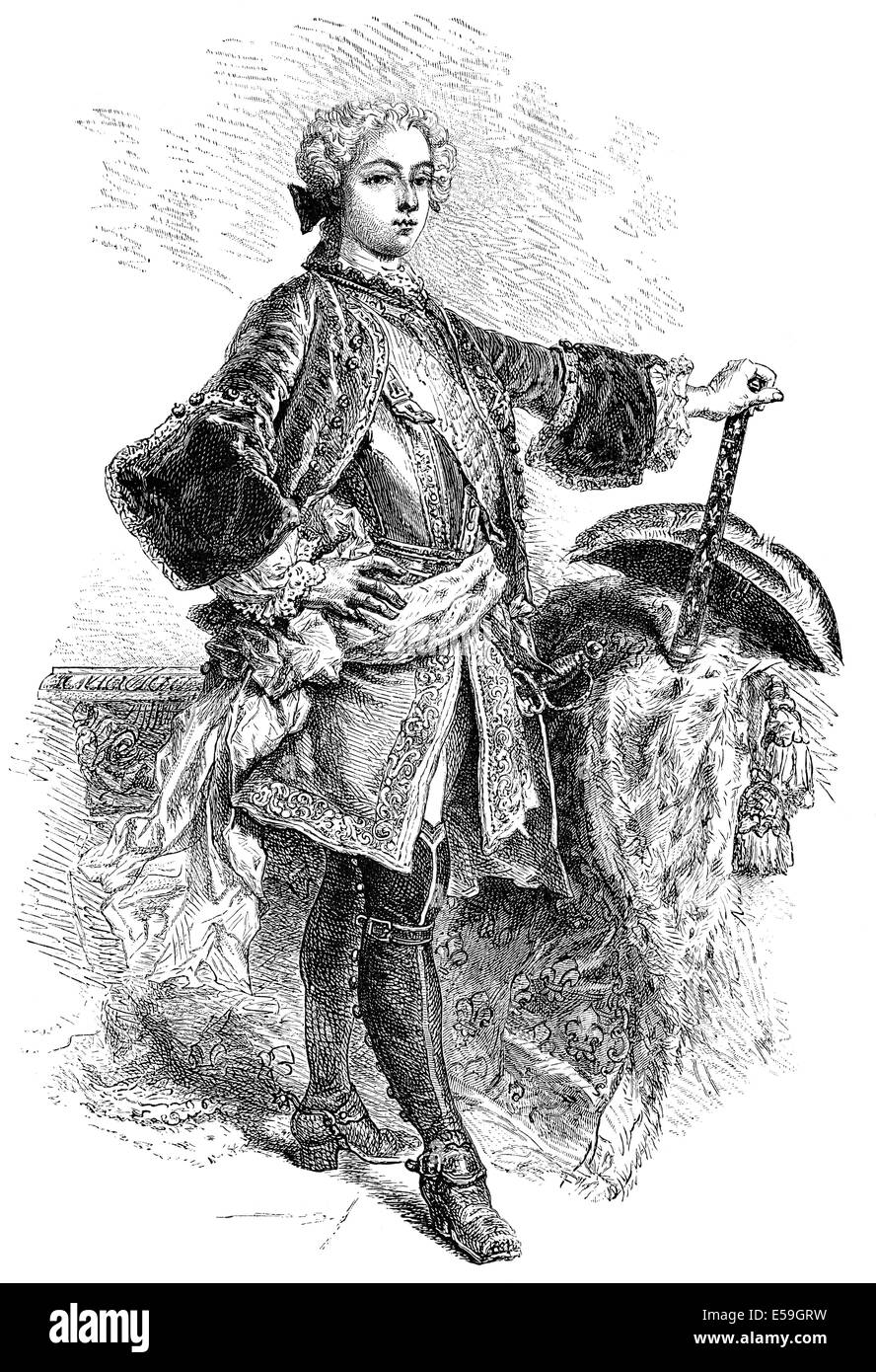 Louis XV, 1710-1774, König von Frankreich und Navarra, Ludwig XV. Stockfoto