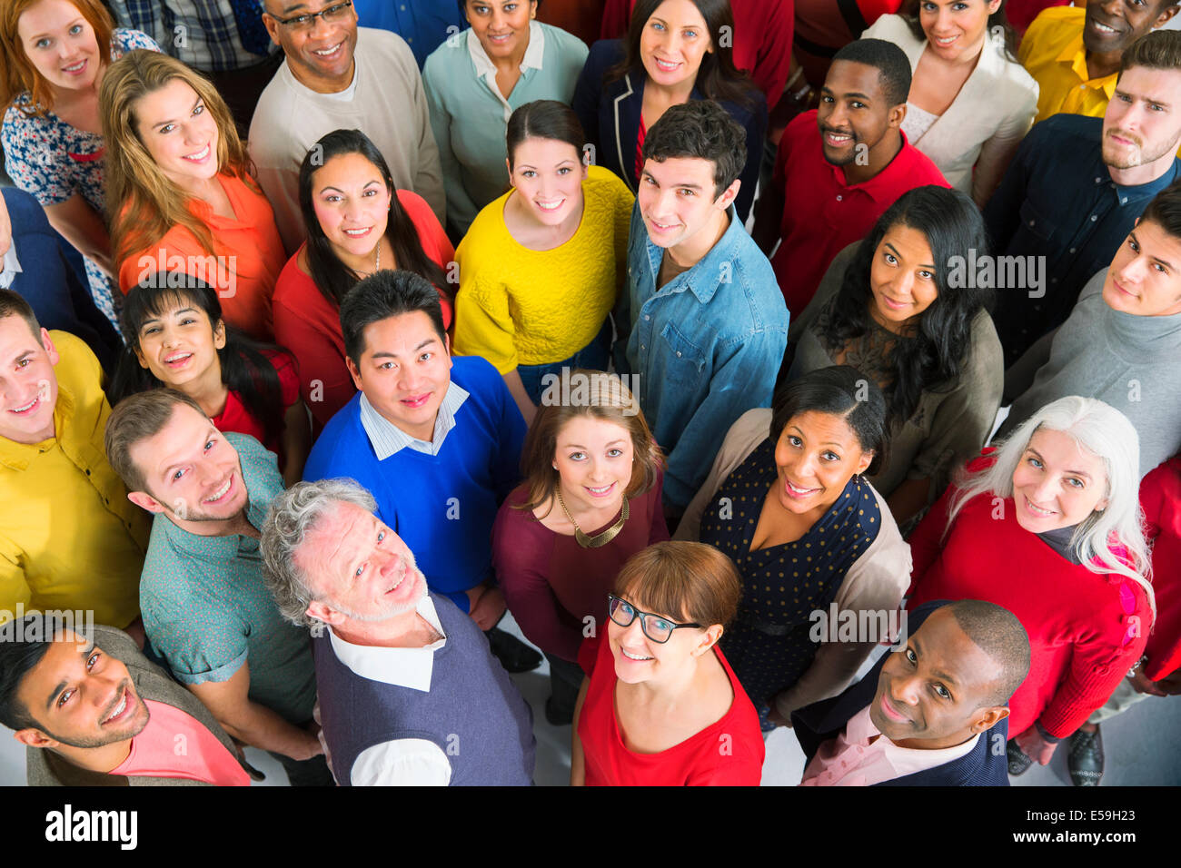 Porträt von bunten Haufens Stockfoto