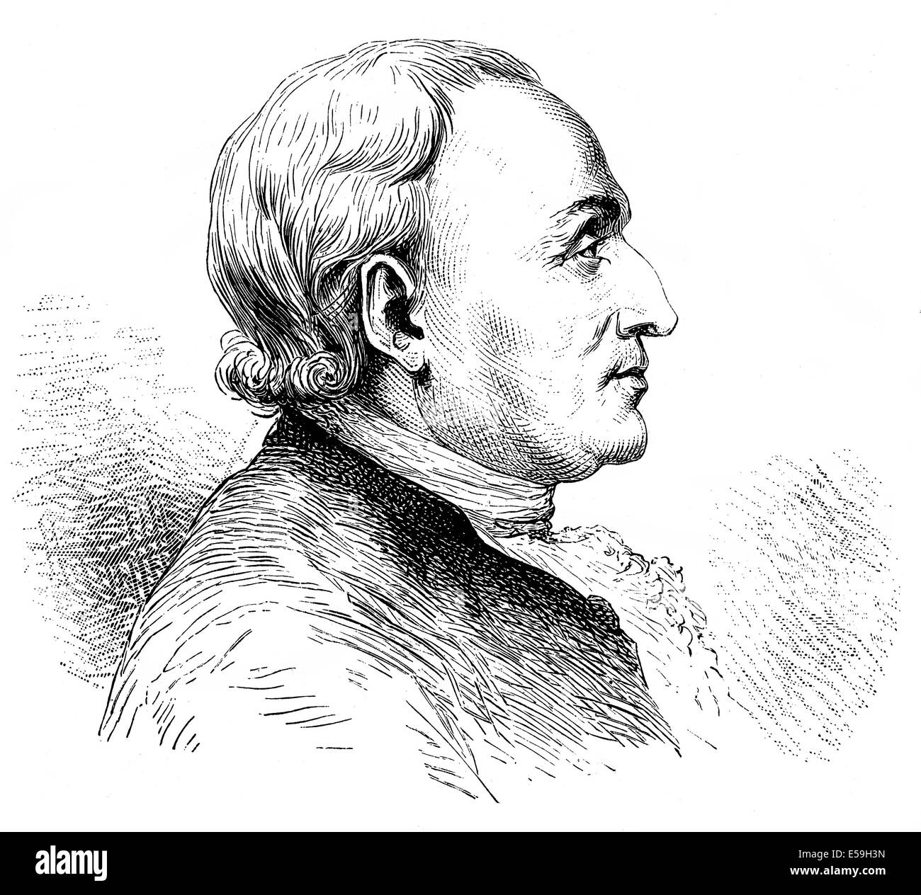 Denis Diderot 1713-1784, französischer Schriftsteller, Philosoph und Aufklärer, Stockfoto