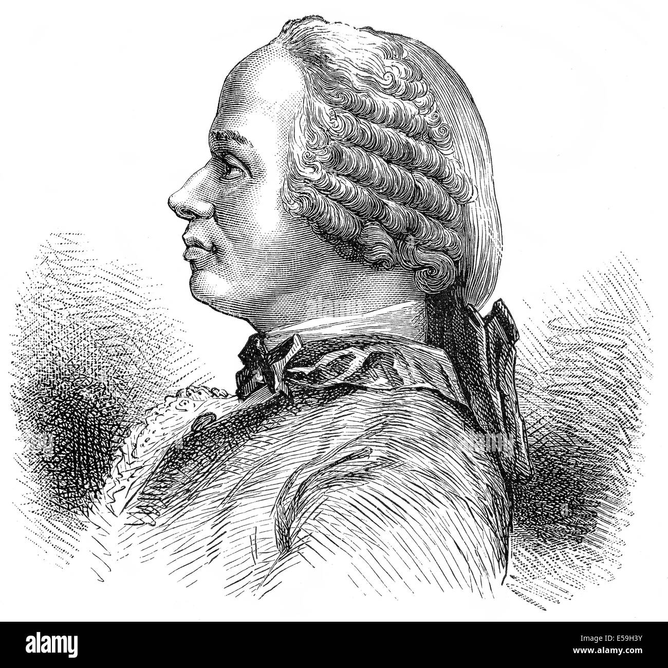 Jean-Baptiste le Rond d ' Alembert, 1717-1783, ein französischer Mathematiker, Mechaniker, Physiker, Philosoph und Musiktheoretiker, Stockfoto
