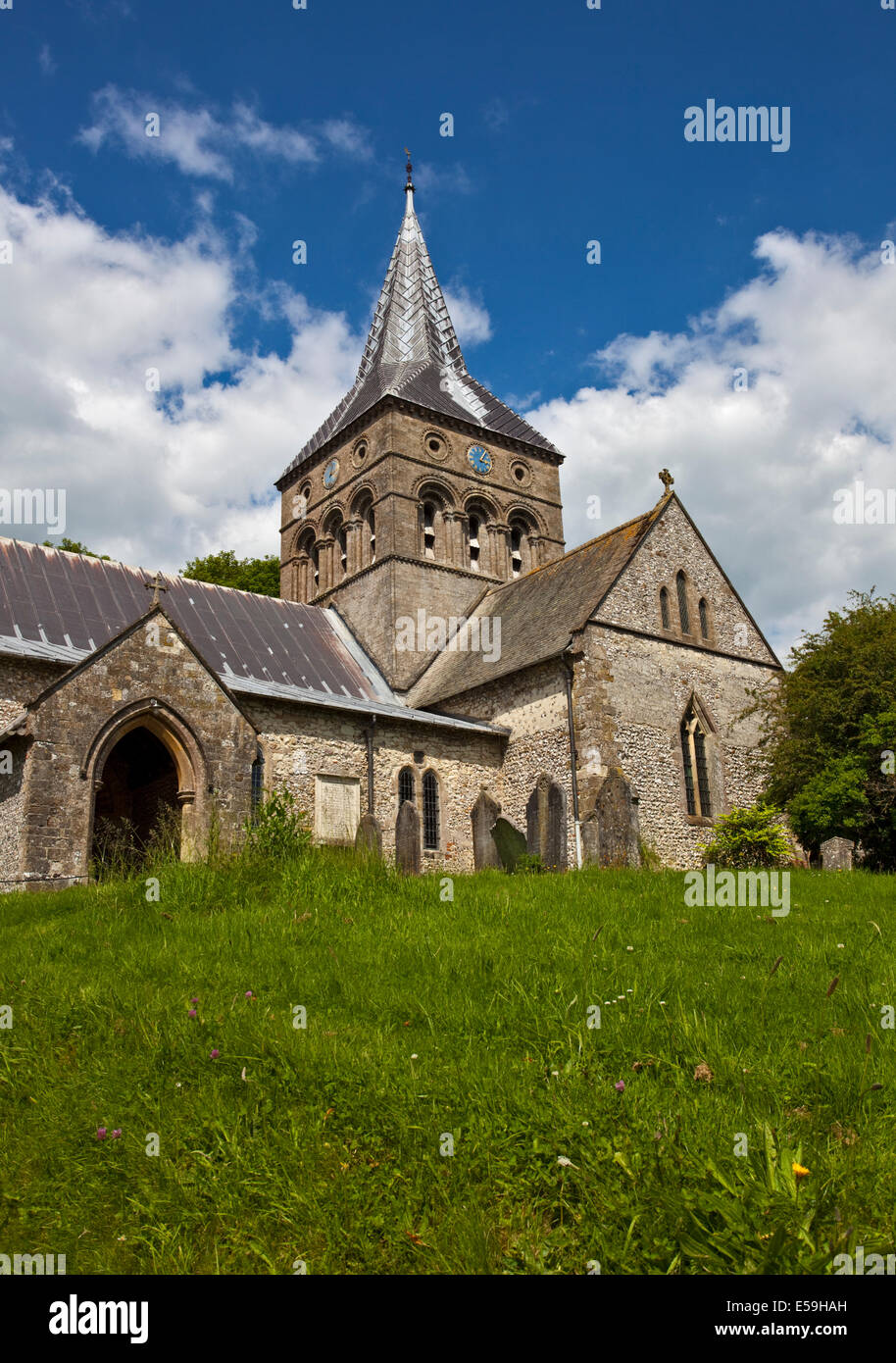 Allerheiligenkirche, East Meon, Hampshire, England Stockfoto