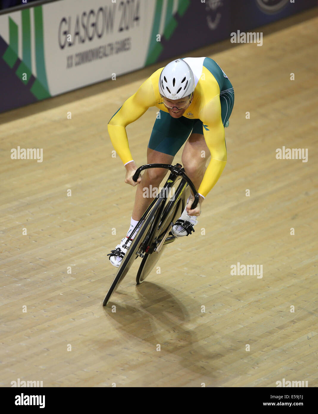 PETER LEWIS Australien SIR CHRIS HOY VELODROME GLASGOW Schottland 24. Juli 2014 Stockfoto