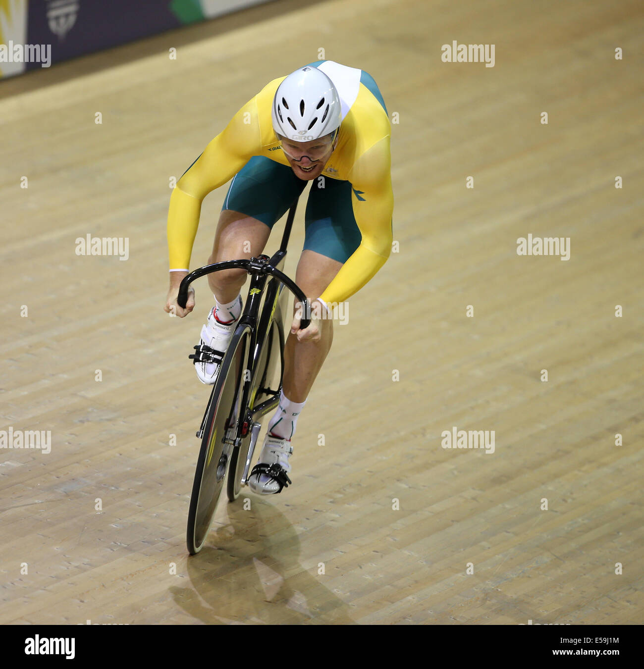 PETER LEWIS Australien SIR CHRIS HOY VELODROME GLASGOW Schottland 24. Juli 2014 Stockfoto