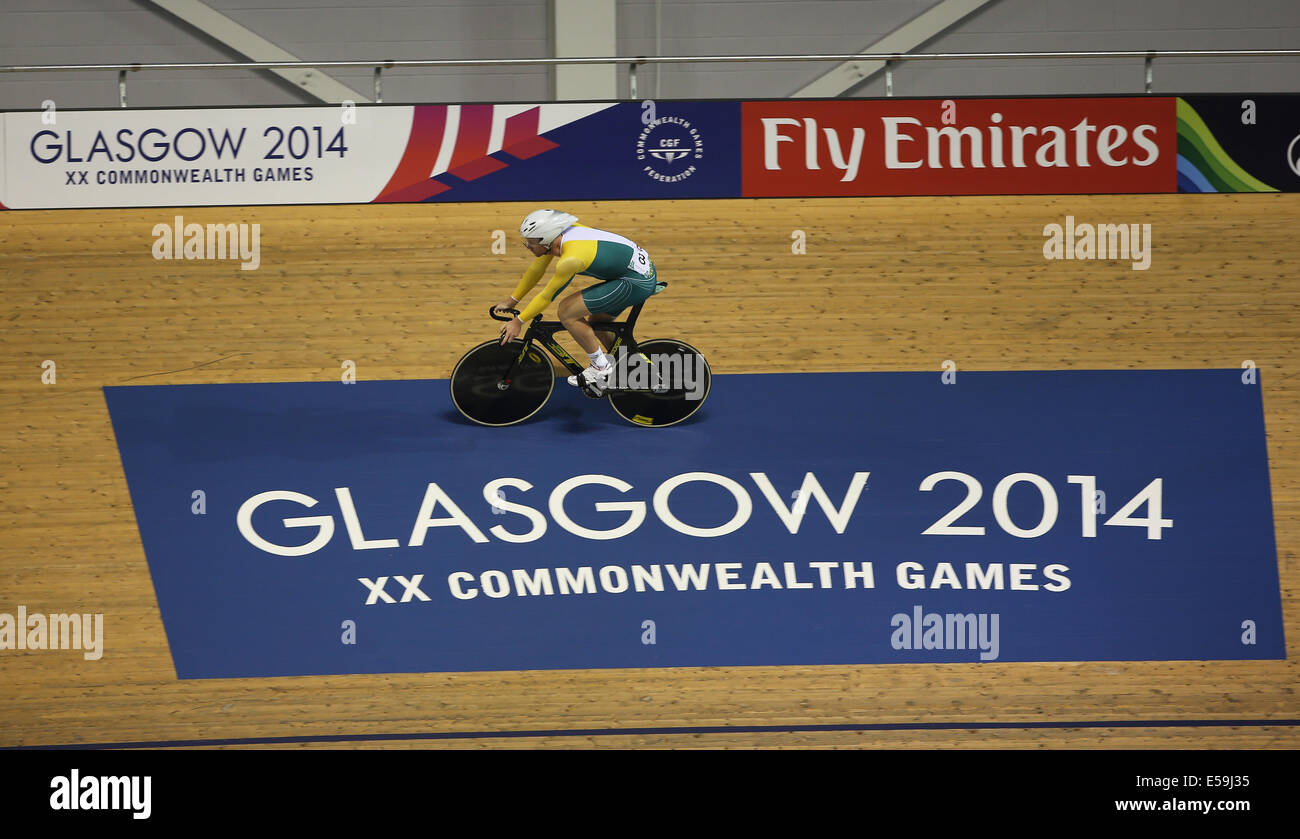PETER LEWIS Australien SIR CHRIS HOY VELODROME GLASGOW Schottland 24. Juli 2014 Stockfoto
