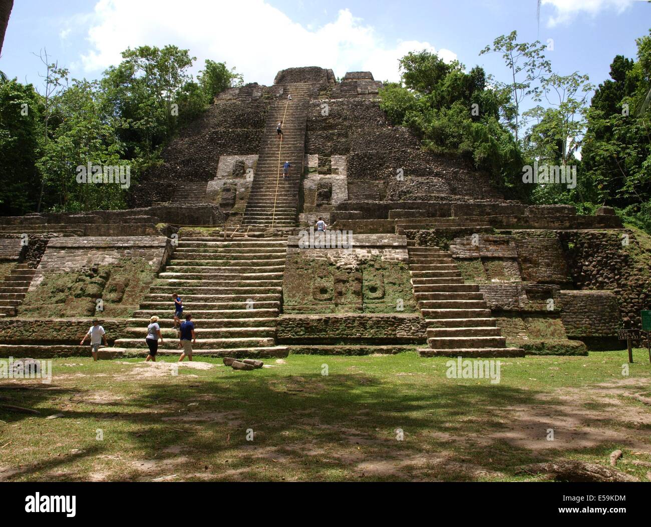 Hoher Tempel, Lamanai, Belize Stockfoto