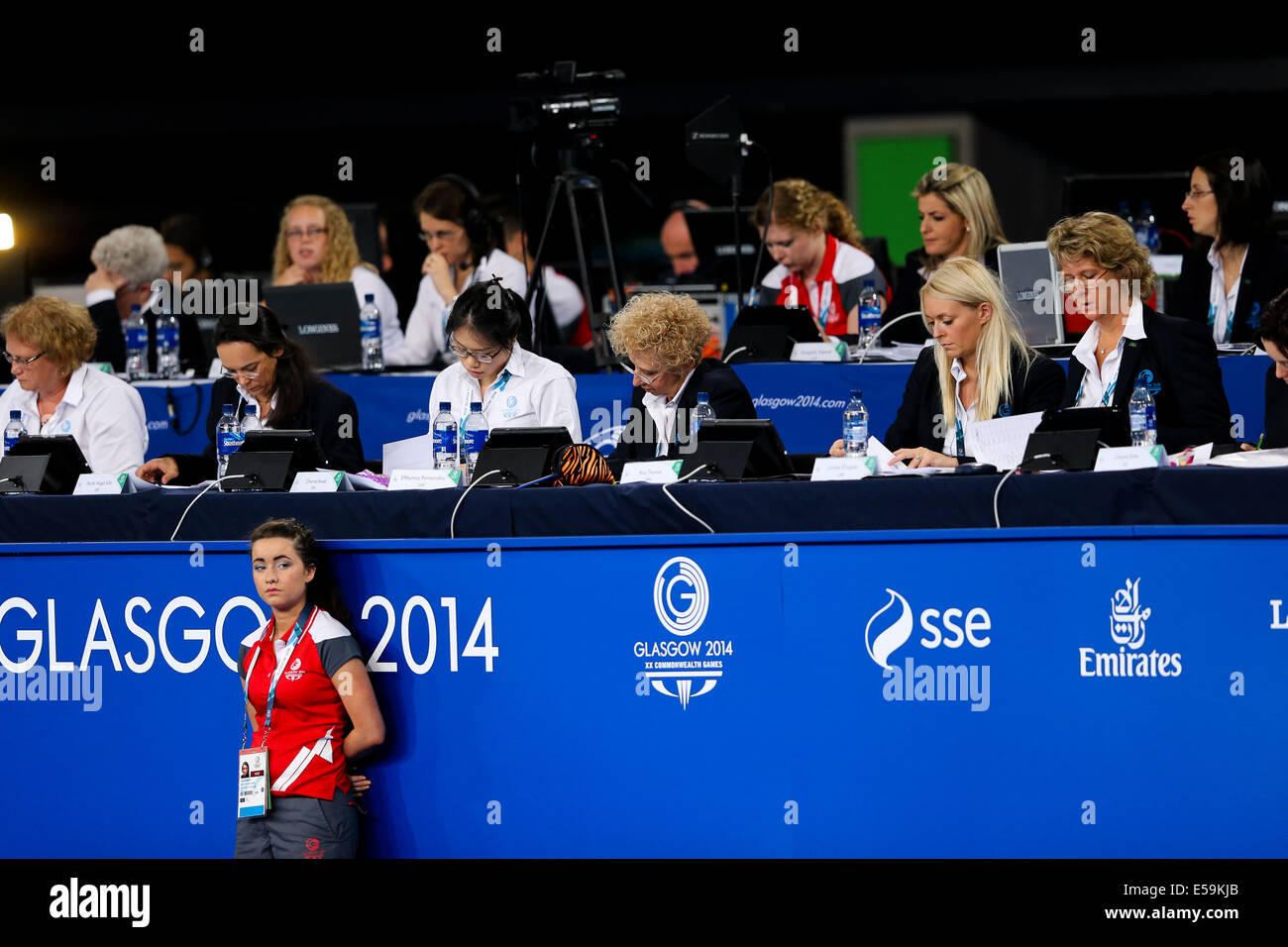 SECC, Glasgow, Schottland, Großbritannien. 24. Juli 2014.    Rhythmische Sportgymnastik SSE Hydro. Team und individuelle Qualifikation. Bildnachweis: ALAN OLIVER/Alamy Live-Nachrichten Stockfoto