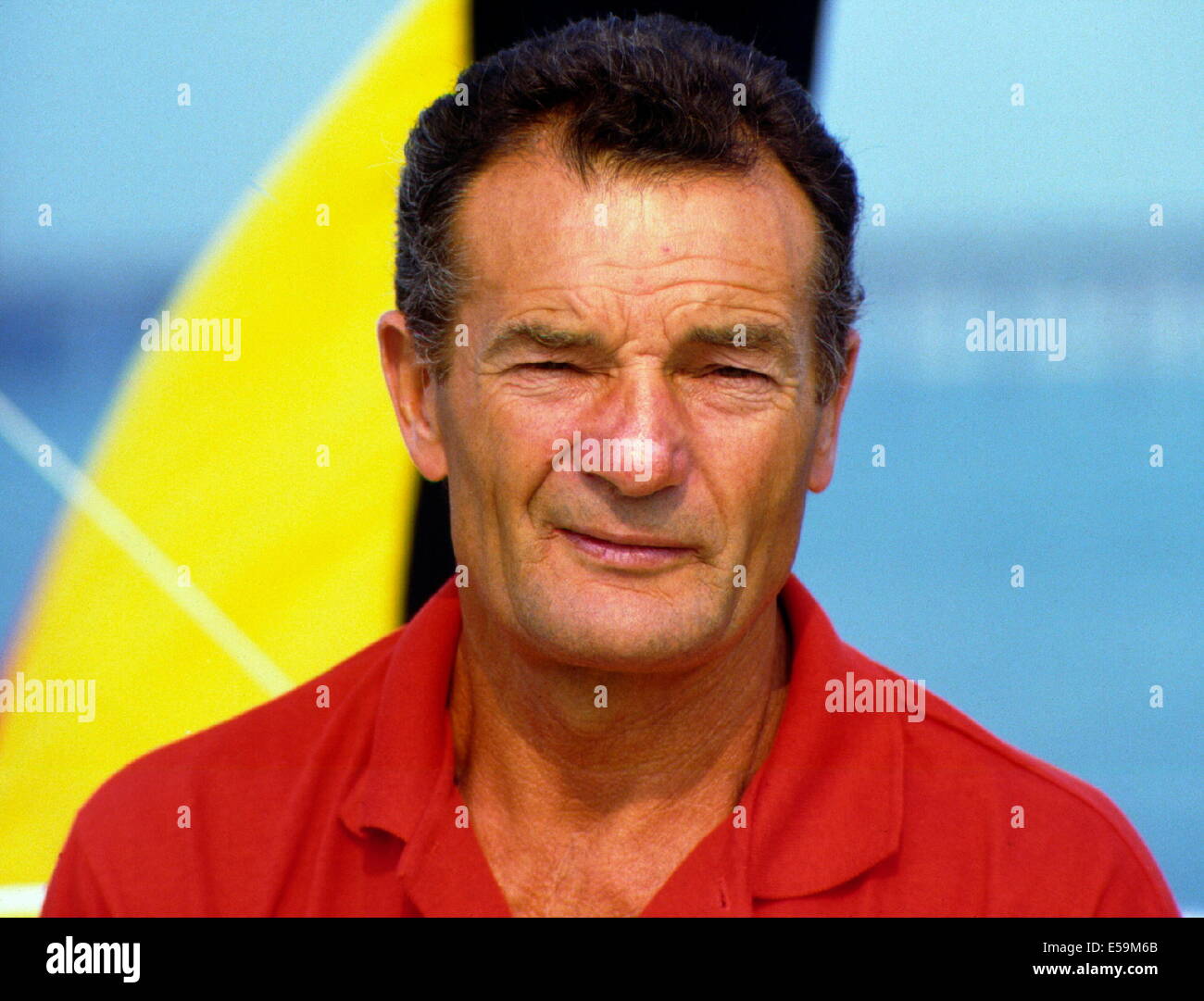 GOSPORT, ENGLAND-WHITBREAD ROUND THE WORLD RACE-COTE D ' OR SKIPPER ERIC TABARLY (FRA) PHOTO: JONATHAN EASTLAND/AJAX Stockfoto