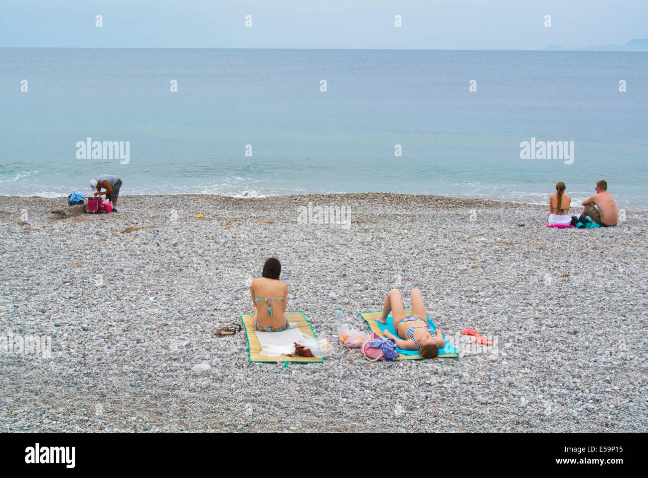 Elli-Strand, Rhodos, Insel Rhodos, Dodekanes, Region südliche Ägäis, Griechenland, Europa Stockfoto