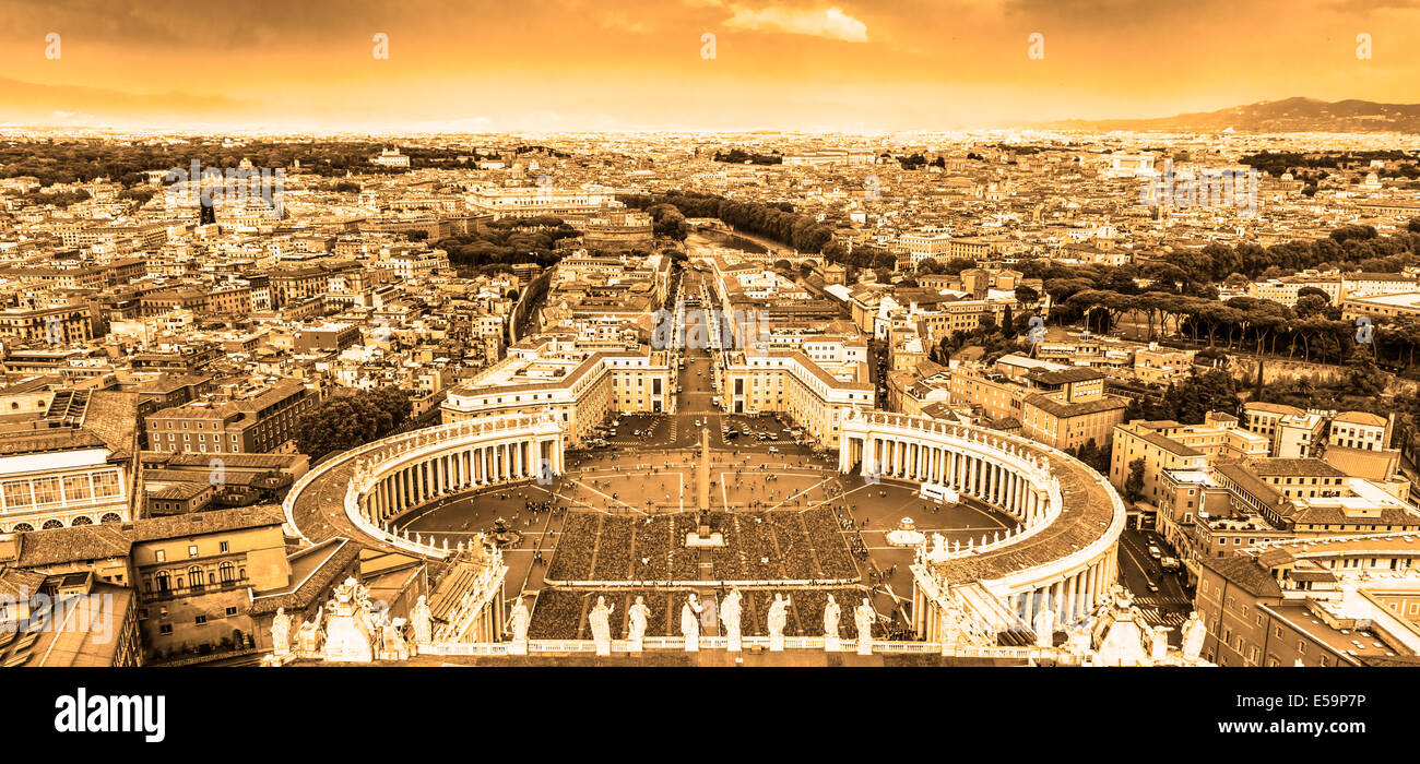 Petersplatz im Vatikan, Rom, Italien. Stockfoto