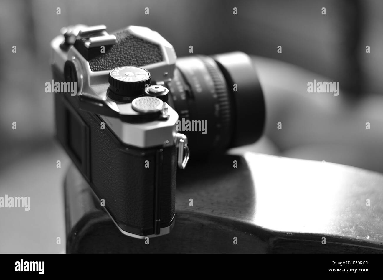 Alte Kamera und Objektiv für Fotokunst Stockfoto