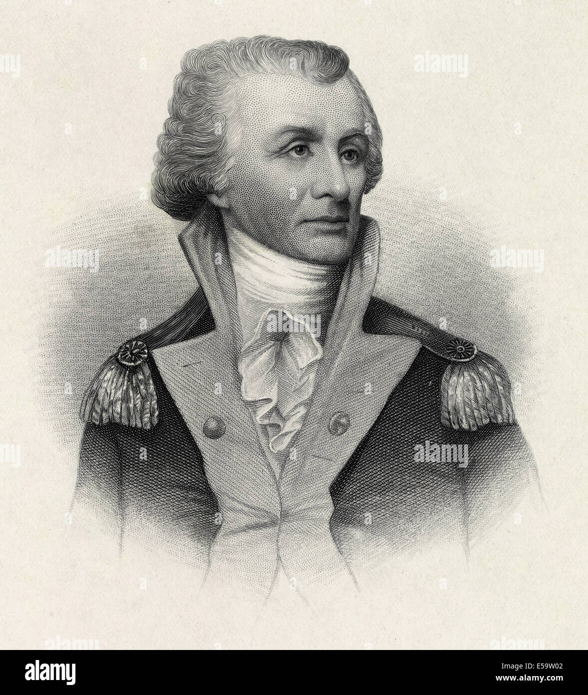 Antik, Gravur, um 1860, von Thomas Sumter. QUELLE: ORIGINAL ERSTE GENERATION STAHLPLATTE GRAVUR. Stockfoto