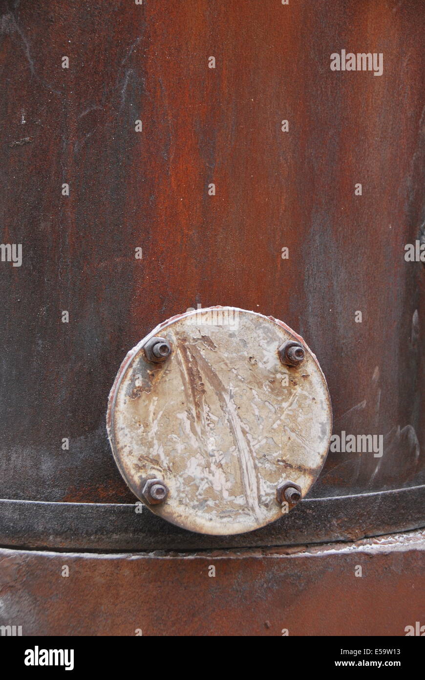 Indien. Vorderseite des einen Wassertank. Abstraktes Bild. Stockfoto