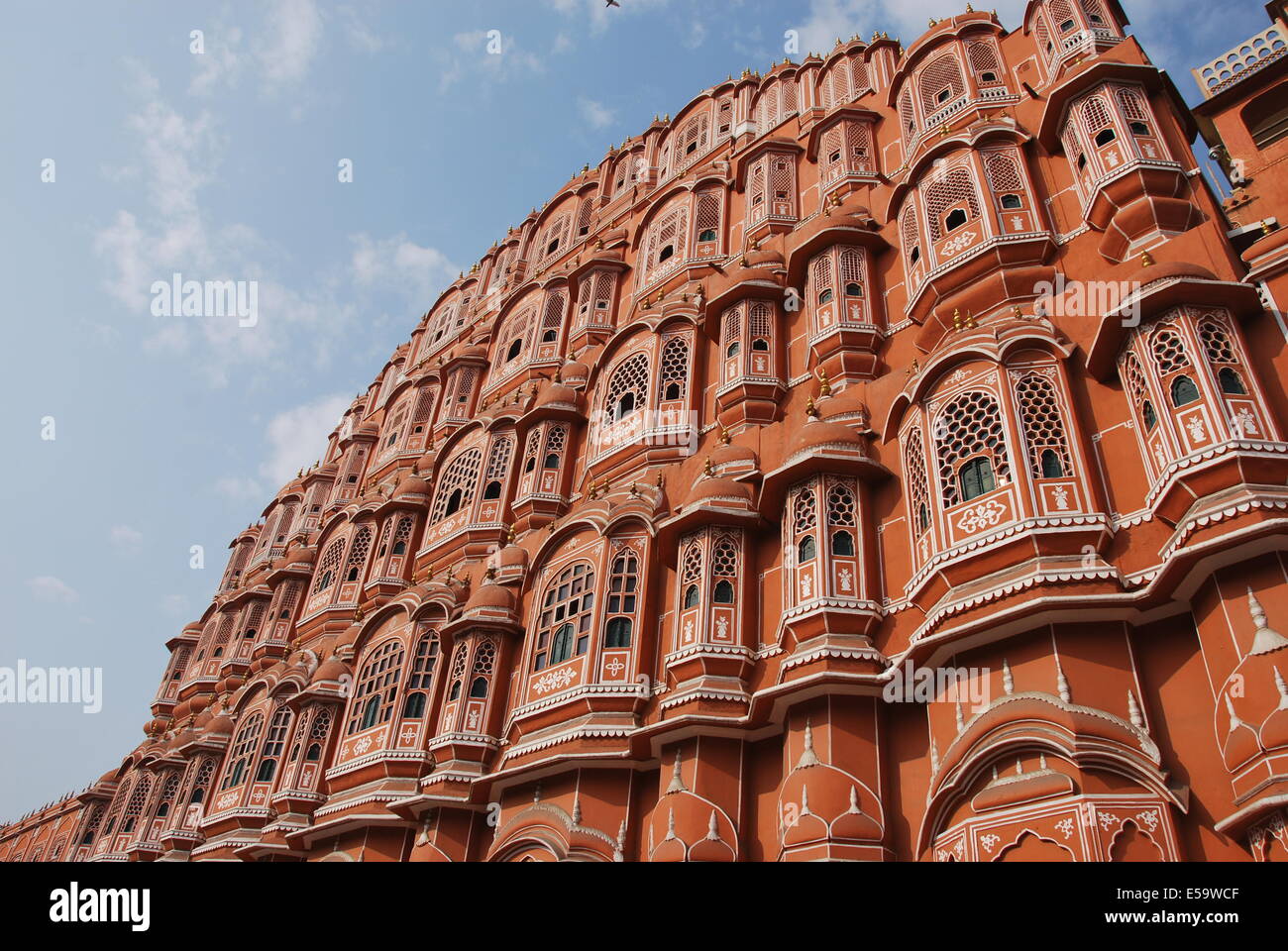 Indien. Rajasthan... Jaipur. Palast der Winde. Hawa Mahal Stockfoto