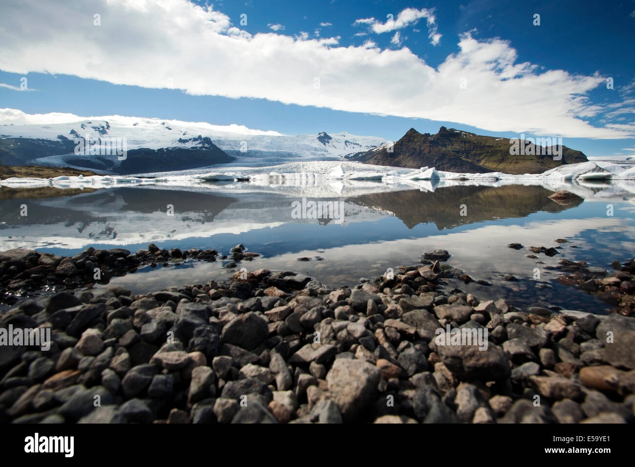 Fjallsarlon Gletschersee - Fjallsjokull-Gletscher im Vatnajökull-Nationalpark - Süden Islands Stockfoto