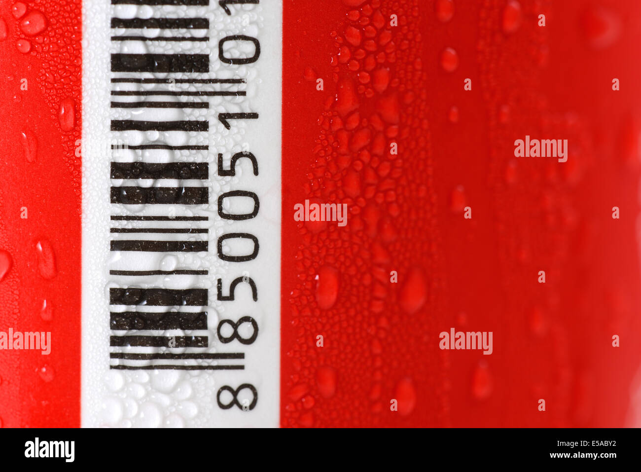 Eisglas mit barcode Stockfoto