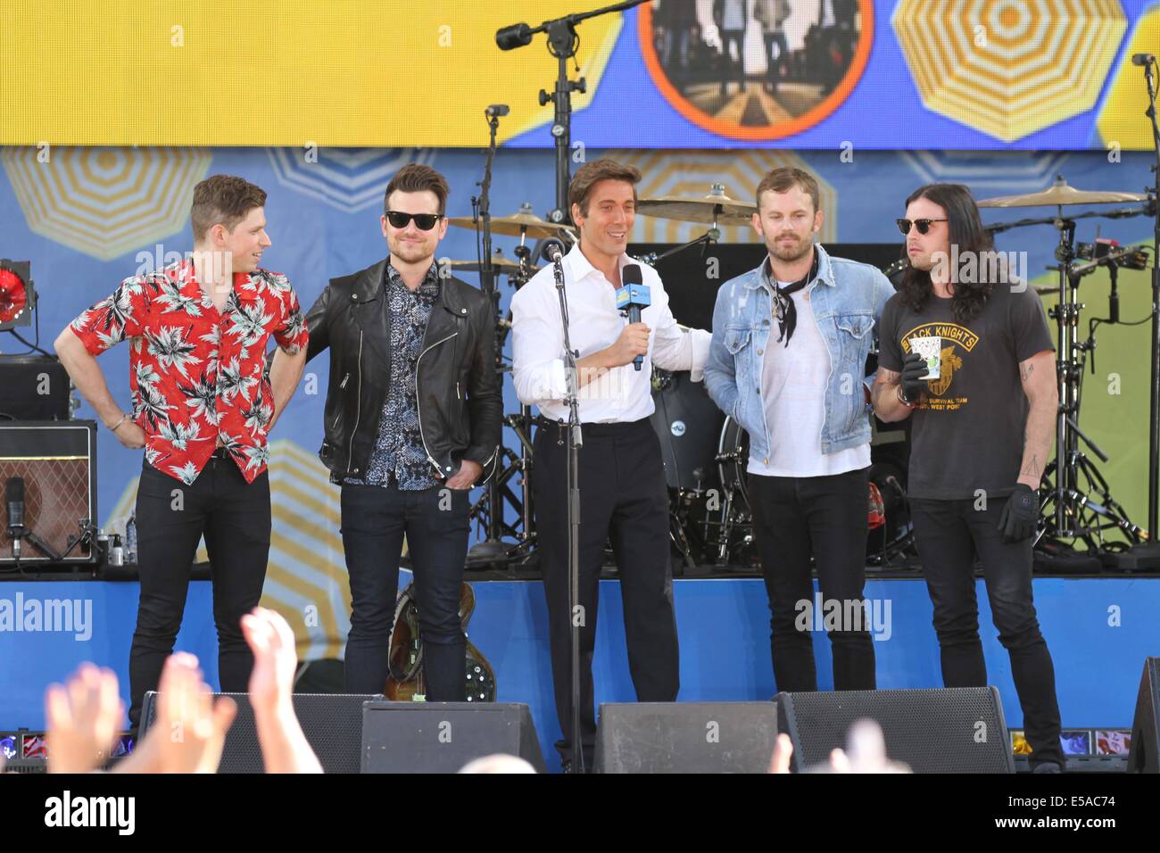 New York, New York, USA. 25. Juli 2014. Kings of Leon führen für Good Morning America Konzertreihe in zentralen Park.Photos durch Fotos Inc. Credit: Bruce Cotler/Globe Fotos/ZUMA Draht/Alamy Live News Stockfoto
