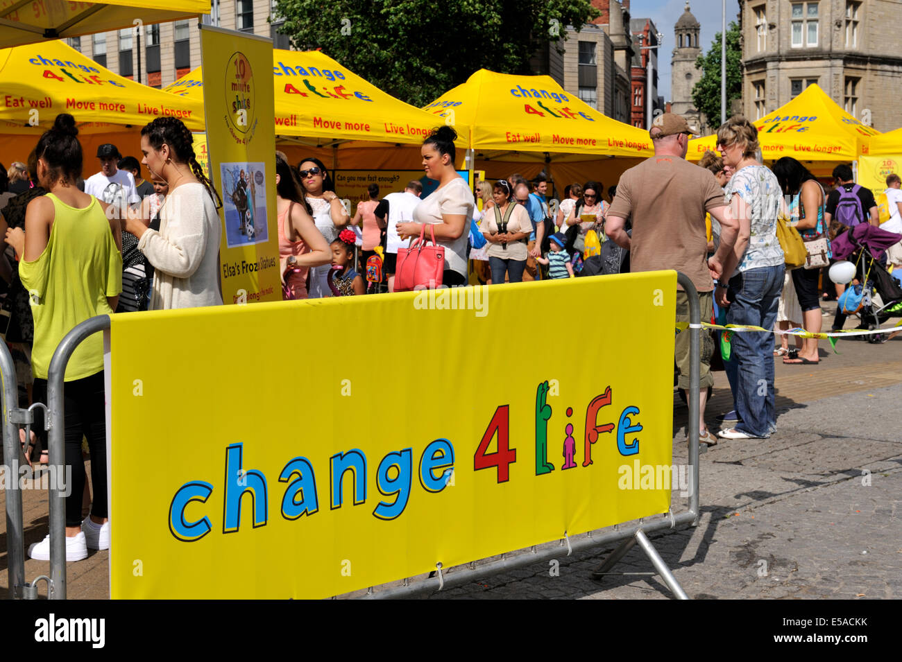 Public Health-Programm Chang4Life laufen durch das Department of Health für England. Verwendungen-Motto "gut essen, mehr bewegen, länger leben" Stockfoto