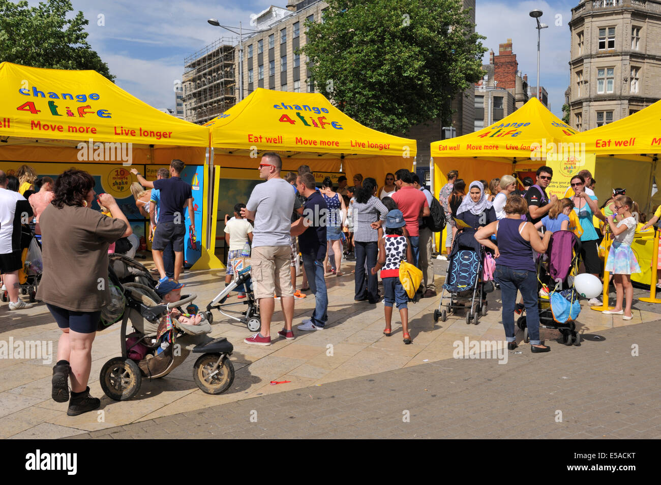 Public Health-Programm Chang4Life laufen durch das Department of Health für England. Verwendungen-Motto "gut essen, mehr bewegen, länger leben" Stockfoto