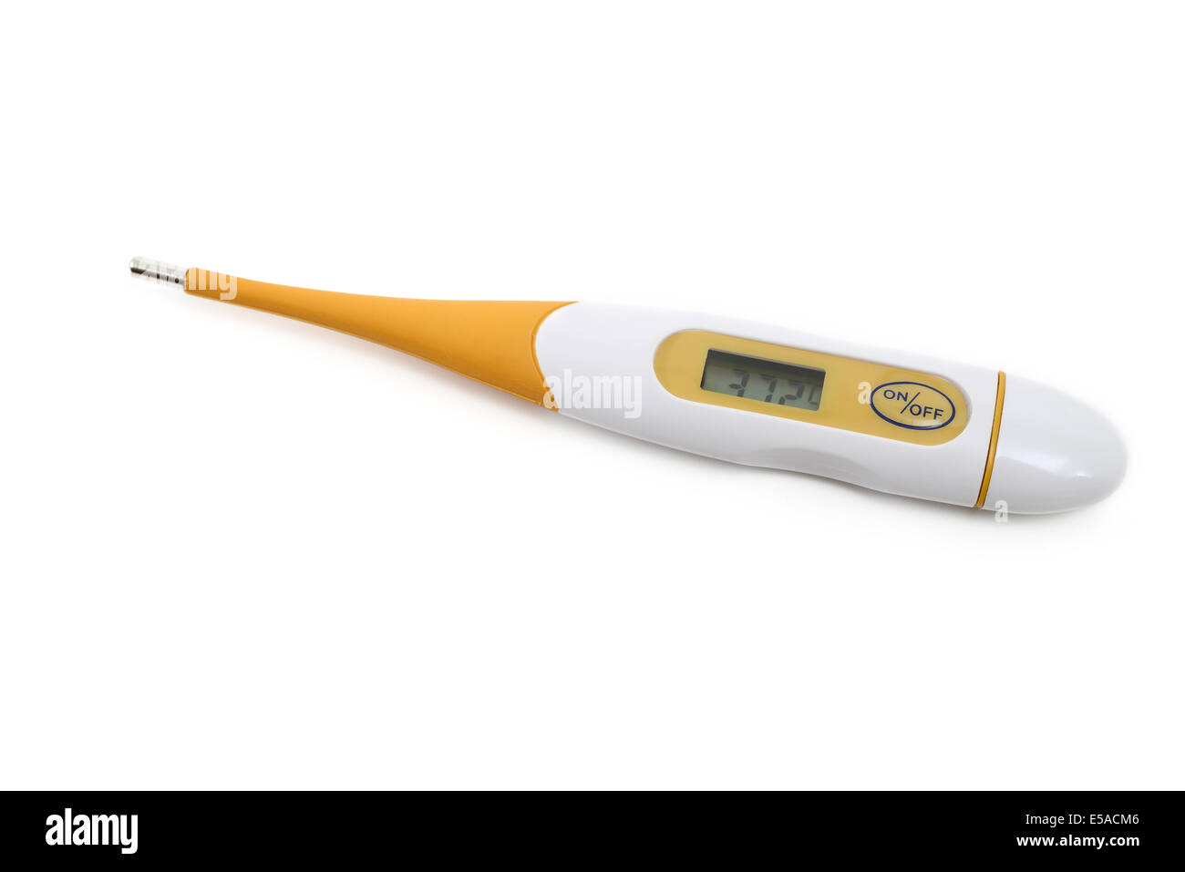Digital-Thermometer isoliert auf einem weißen Stockfoto Digital-Thermometer isoliert auf einem weißen Stockfoto