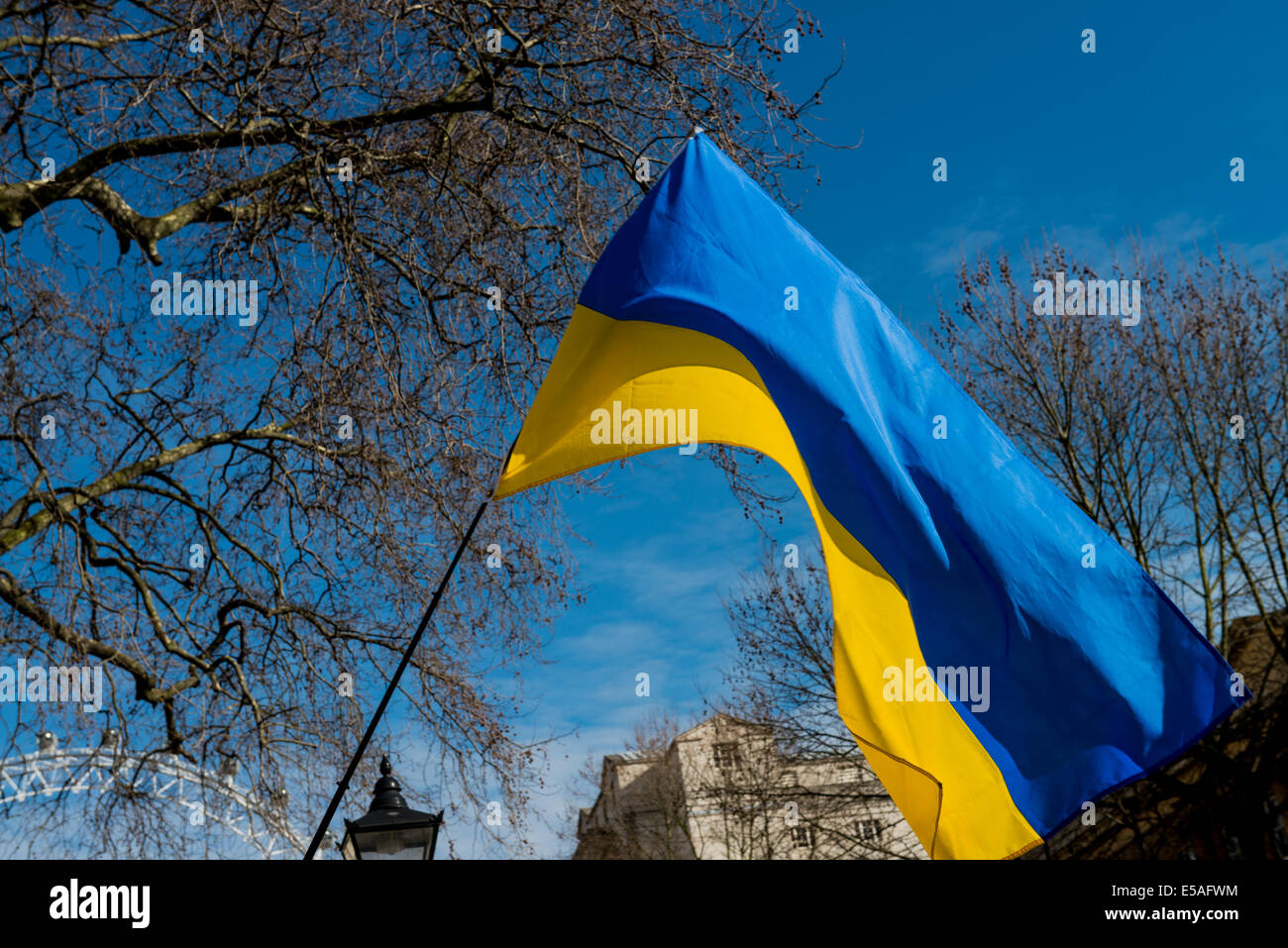 London: Ukrainer halten 24-Stunden-Protest vor Downing Street Stockfoto