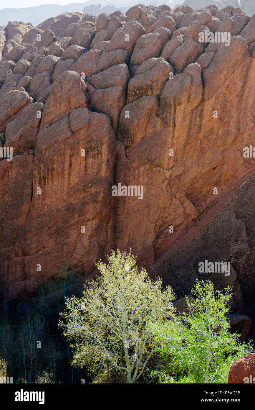 Dadès Schluchten, Dadès Schluchten, (Französisch: Gorges du Dadès), ist eine Schlucht des Flusses Dadès und liegt zwischen dem Atlasgebirge, Marokko Stockfoto