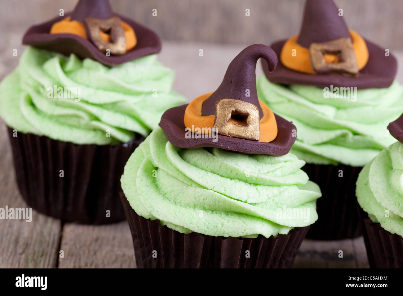 Böse die Muffins für Halloween Stockfoto