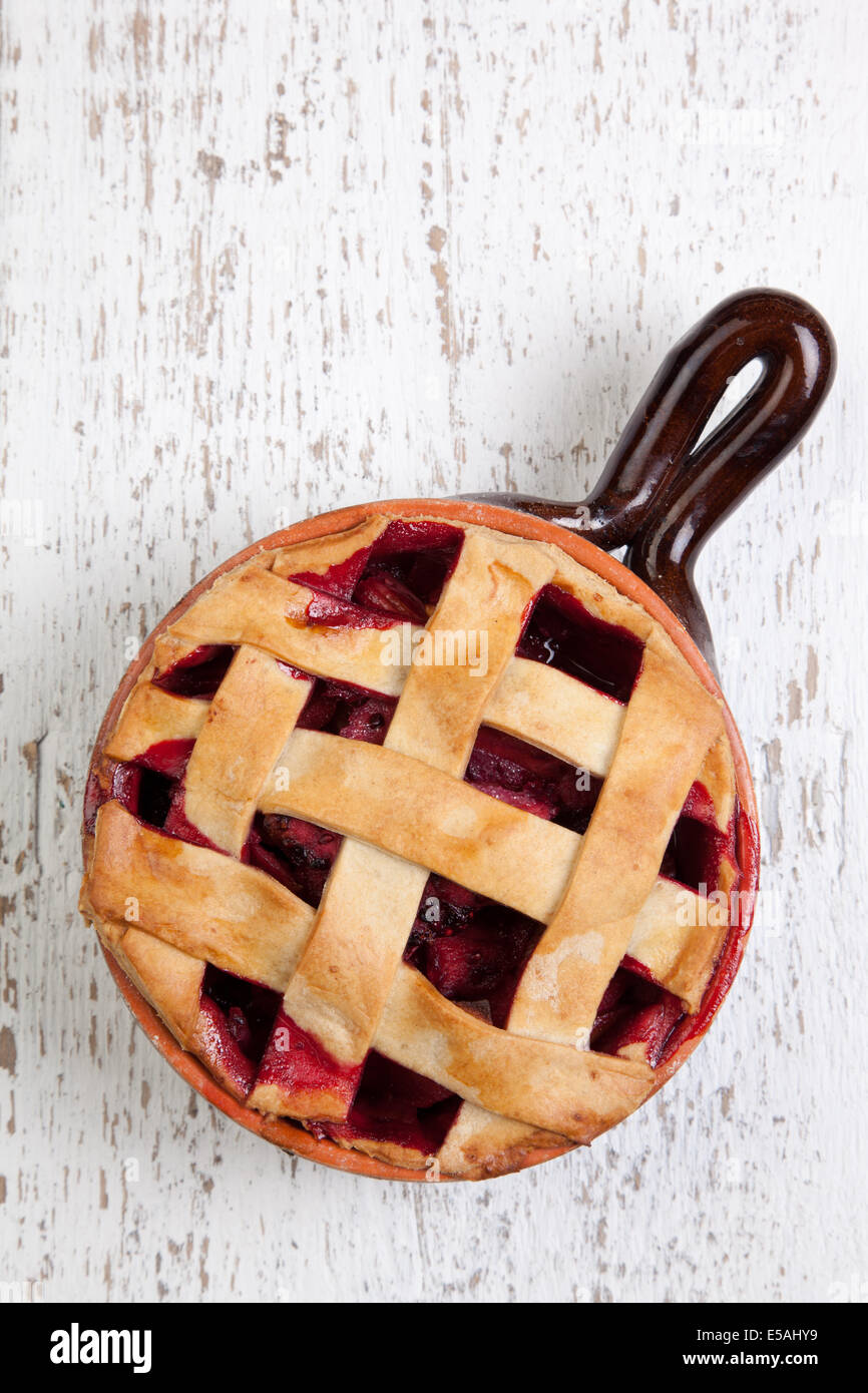 vertikale Bild von Obstkuchen Stockfoto