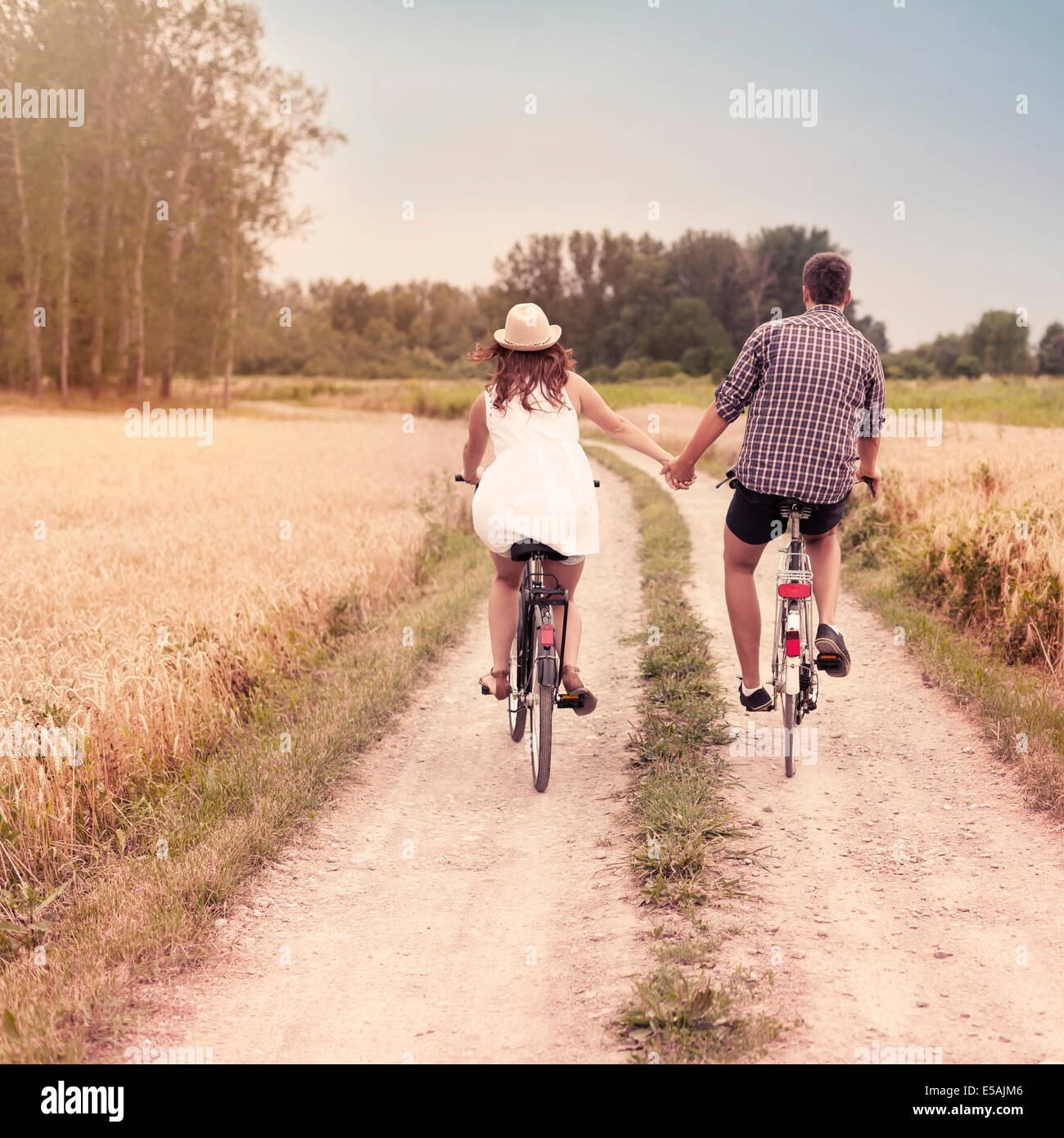 Romantisch, Radfahren, Debica, Polen Stockfoto