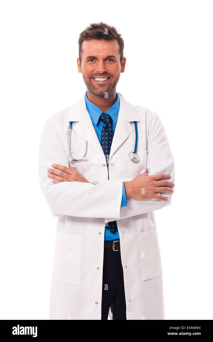 Porträt von candid männlichen Arzt Debica, Polen Stockfoto