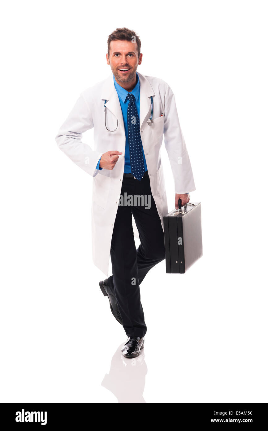 Porträt von schön und selbstbewusst männlichen Arzt Debica, Polen Stockfoto