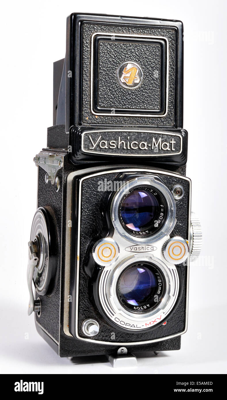 Ein Jahrgang 1950 Yashica-Mat Twin Lens Reflex Kamera. Stockfoto