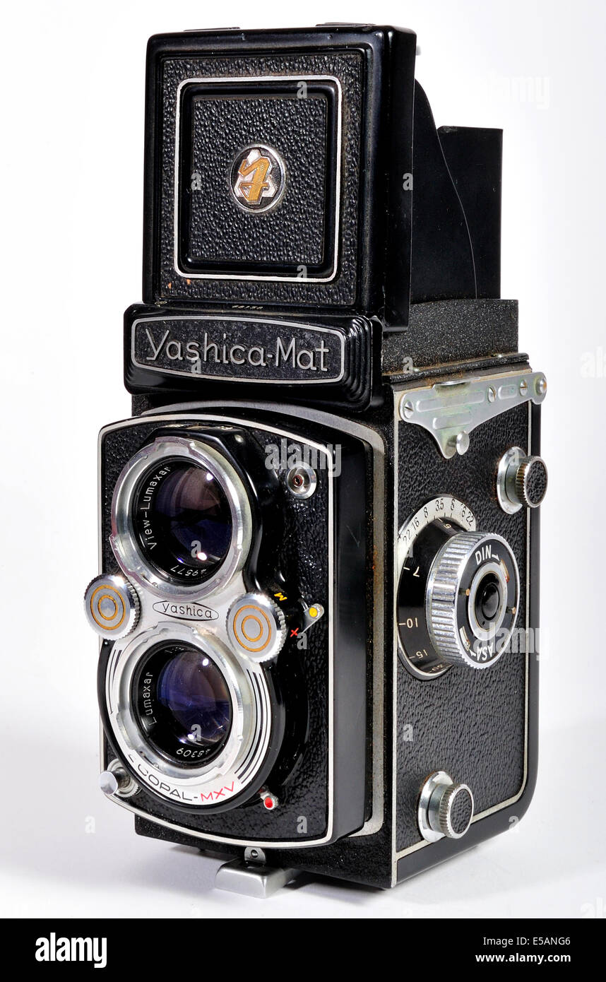 Ein Jahrgang 1950 Yashica-Mat Twin Lens Reflex Kamera. Stockfoto