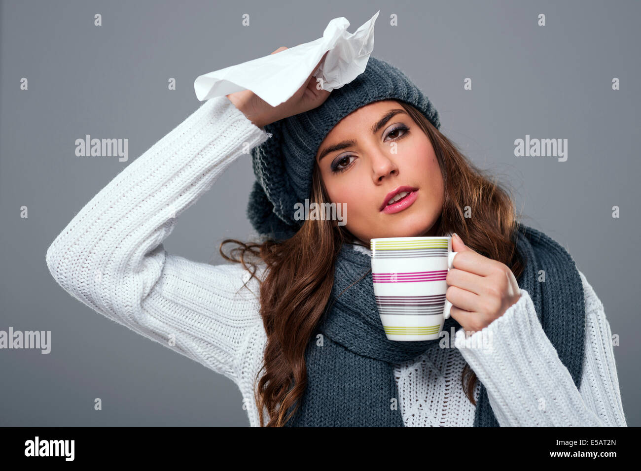 Saison für Erkältung und Grippe Debica, Polen Stockfoto