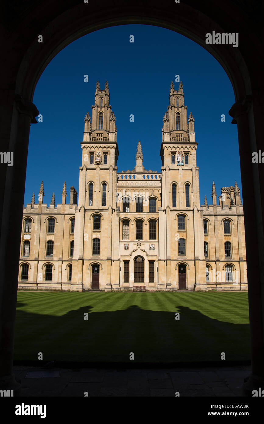 Am All Souls College, Oxford, England, Vereinigtes Königreich Stockfoto