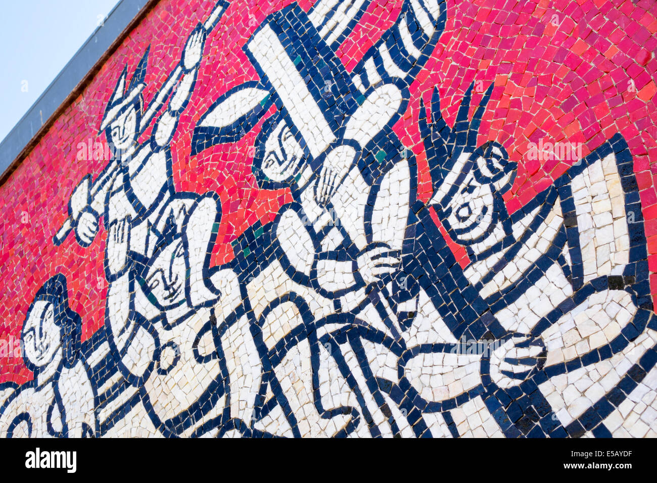 Melbourne Australien, Southbank, St. Kilda Road, National Gallery of Victoria, Kunst, Museum, Mosaik, Fernand Leger, Grand Parade mit rotem Hintergrund, Detail, AU14 Stockfoto