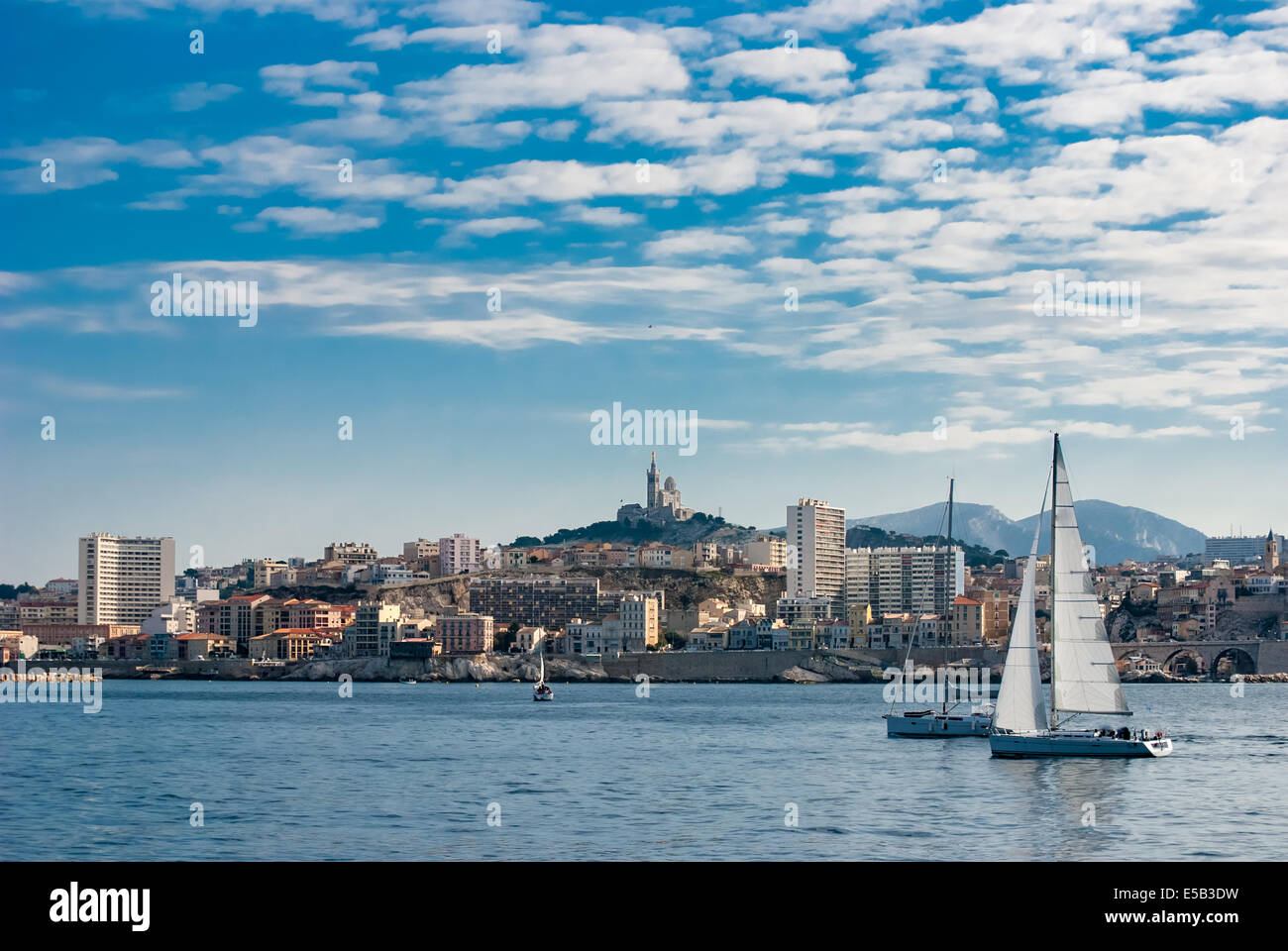 Skyline-Blick über Marseille aus The Chateau d auf Isle d Stockfoto