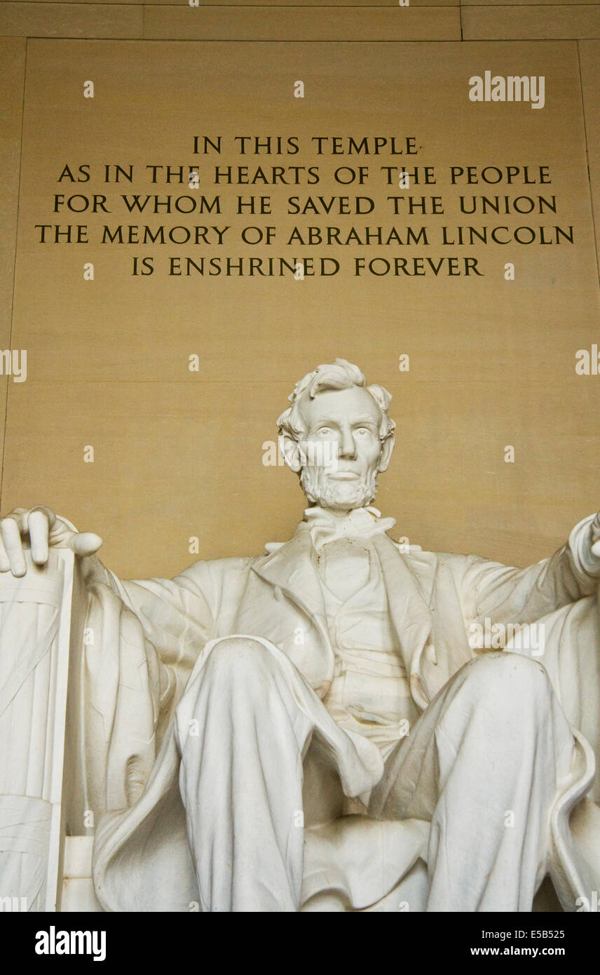 Lincoln Memorial, Washington DC Stockfoto