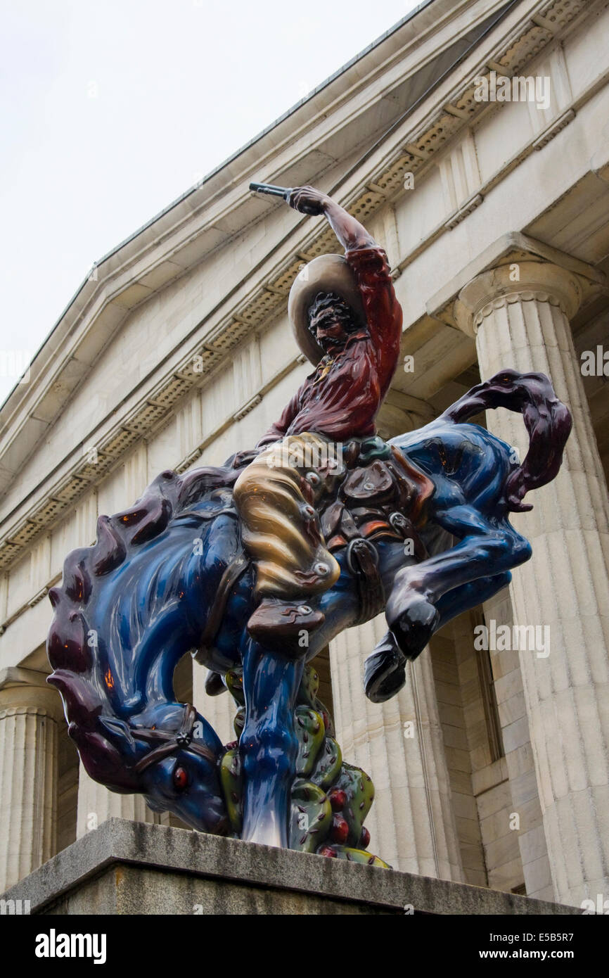 "Vaquero" von Luis JimŽnez, 1980/Guss 1990 modelliert. Acryl-Urethan, Fiberglas, Stahlarmatur. Smithsonian American Art Museum Stockfoto