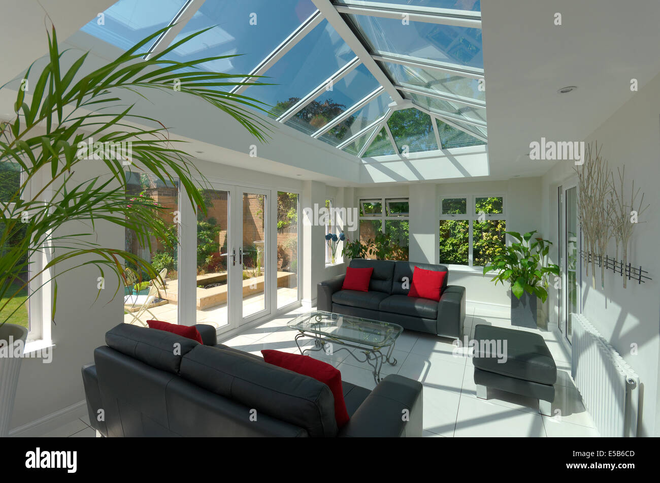 Orangerie Wintergarten Innengestaltung Stockfoto