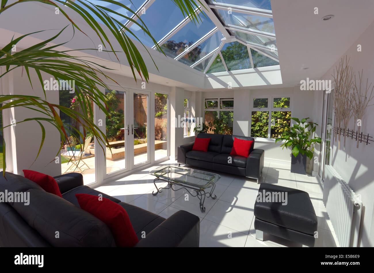 Orangerie Wintergarten Innengestaltung Stockfoto