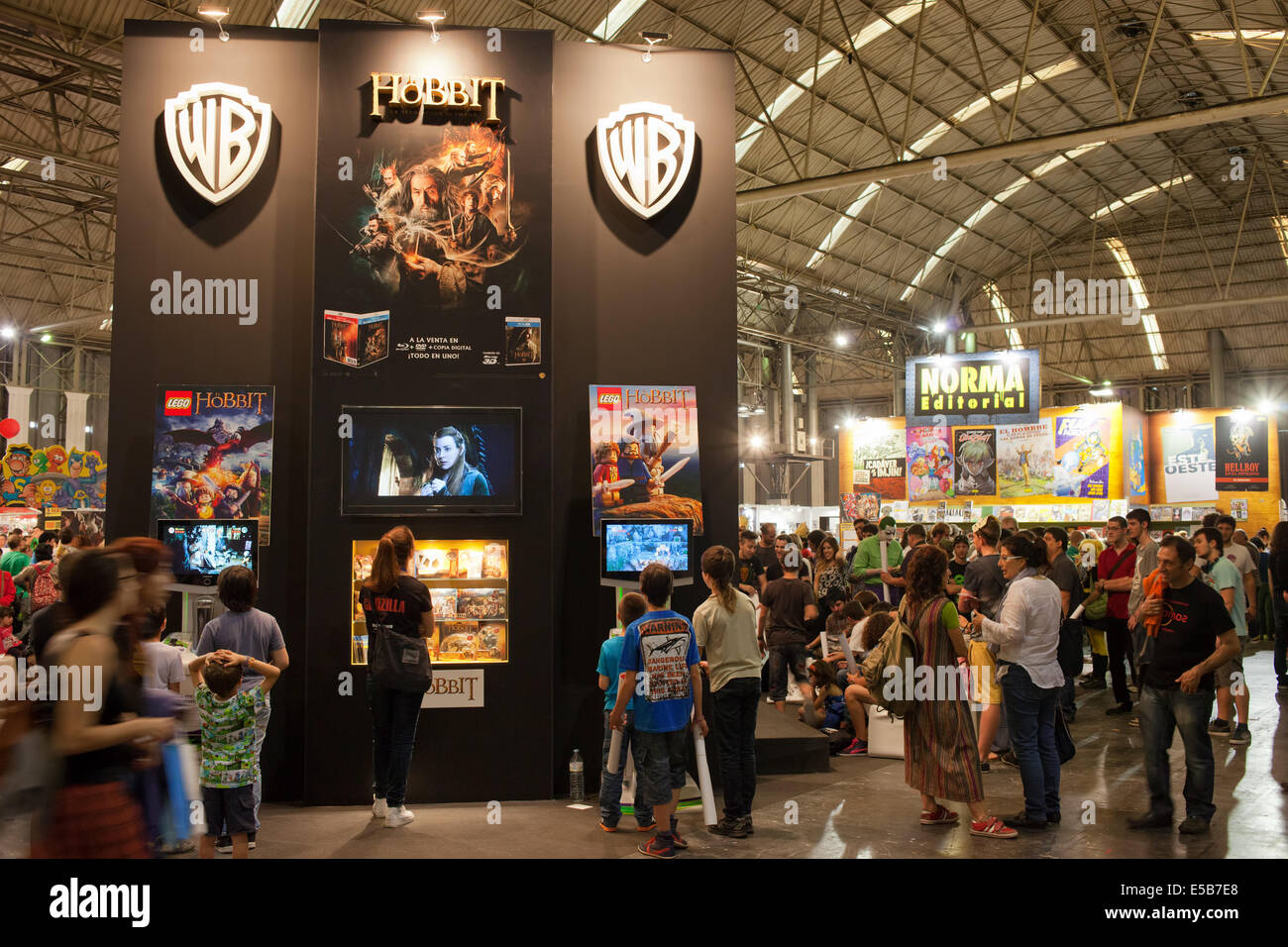 Am 17. Mai 2014 besuchen die Menschen die Internationale Comic-Messe in Barcelona, Katalonien, Spanien. Stockfoto